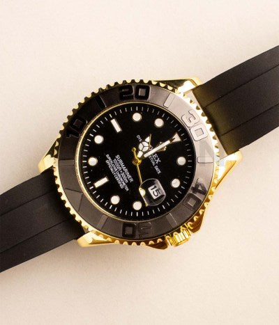 Luxury and Stylish Watch for Men - Rotatable Bezel - Adjustable Rubber Strap - Heavy Weight Watches with  Box  Casual & Businesses Wear
